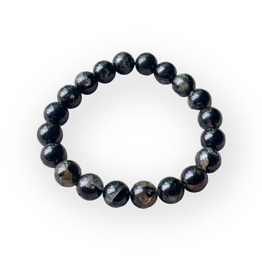 Black Tourmaline w Inclusions bracelet