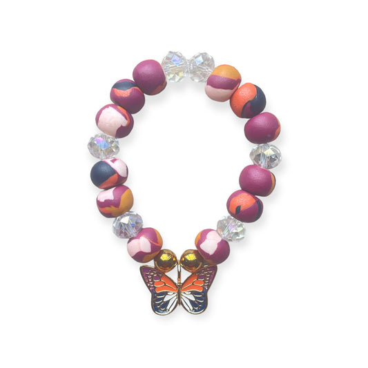 Monarch butterfly jewel bracelet