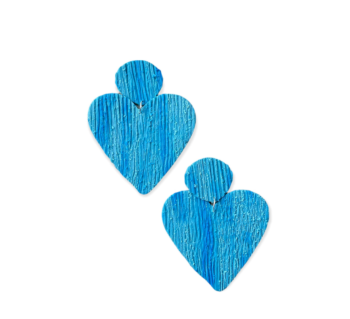 Blue bark earrings