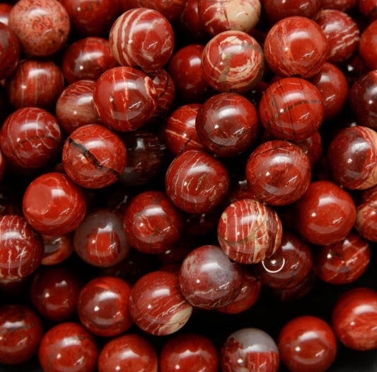 Red snakeskin jasper bracelet
