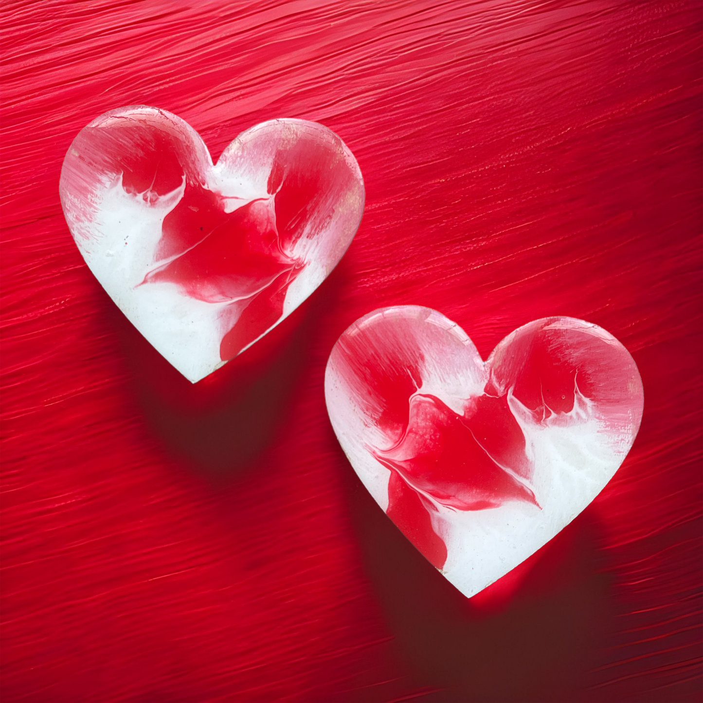 Heart wooden earrings