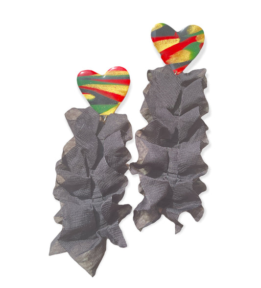 Queen road chiffon earrings