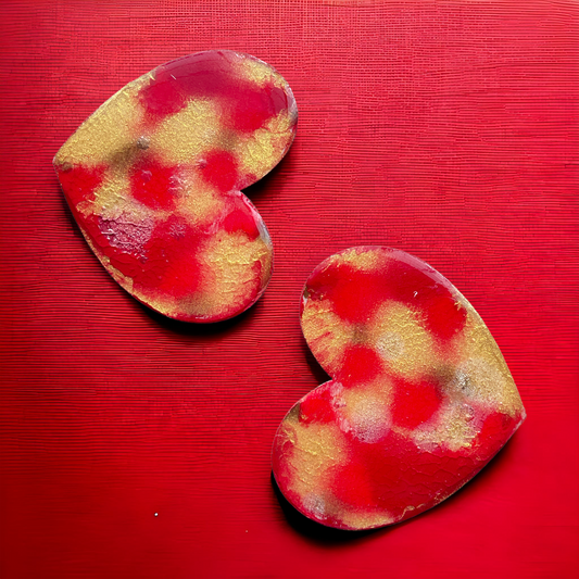 Big love wooden earrings