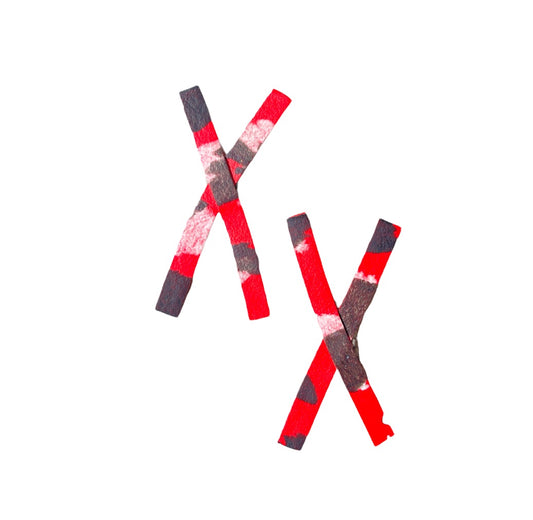 X factor red earrings