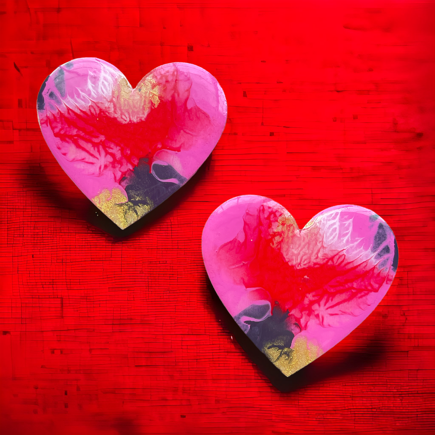 Heart wooden earrings