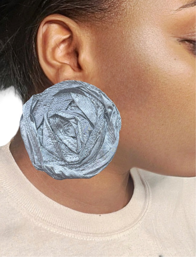 Textured Rose earrings