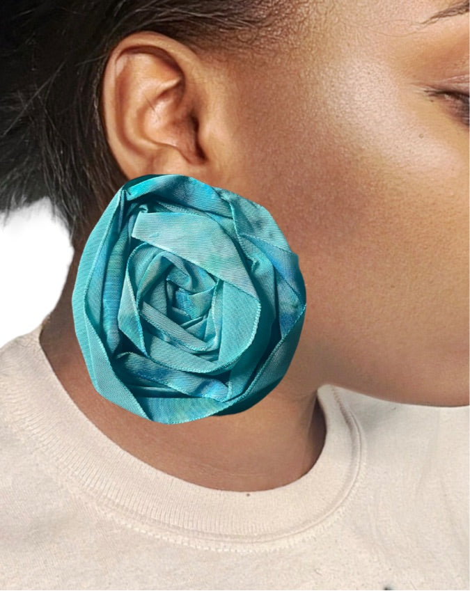 Textured Rose earrings