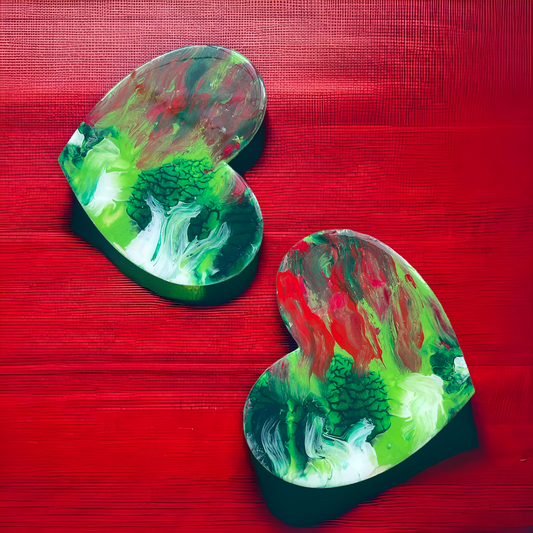 Mega love wooden earrings