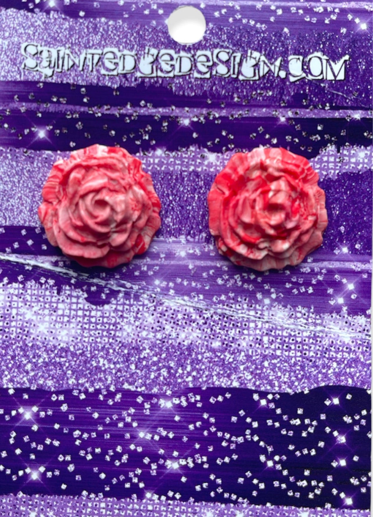 Flower stud earrings