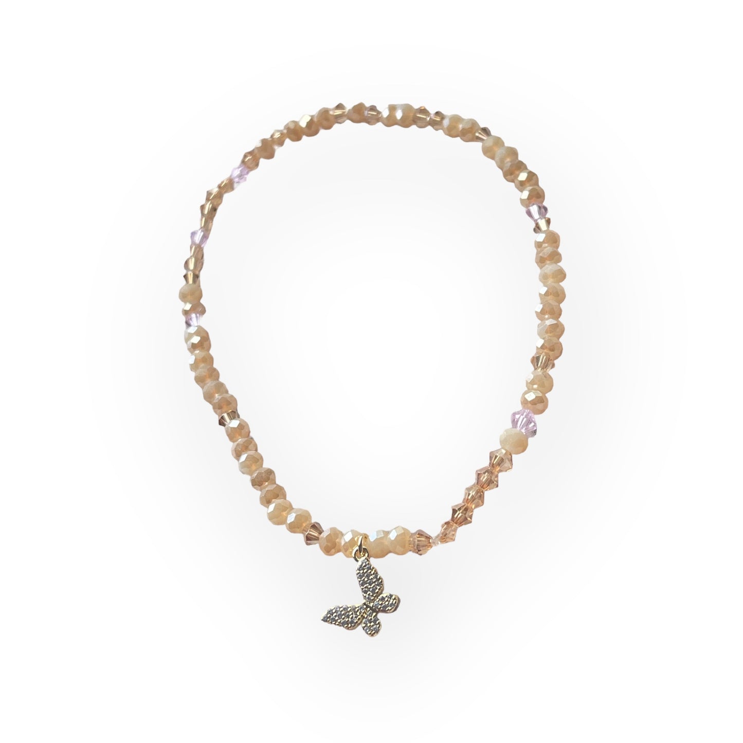 Dainty butterfly anklet