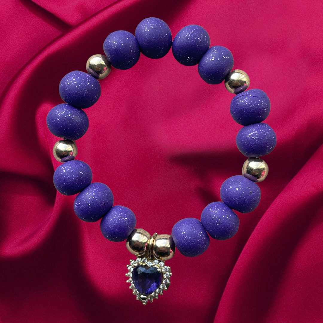 Purple glamour bracelet