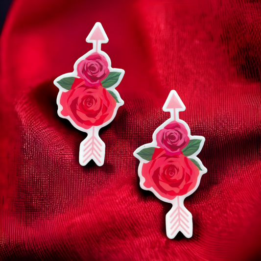 Flower struck earrings