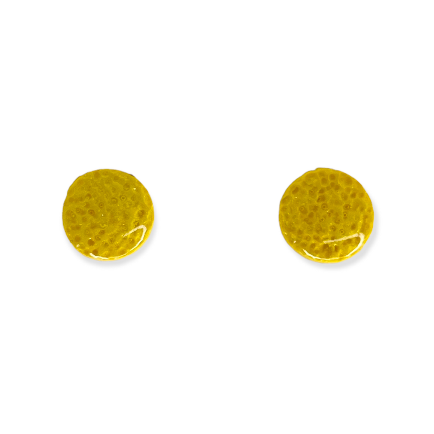 Yellow coral studs