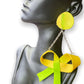 Lemon lime bow earrings