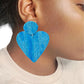 Blue bark earrings
