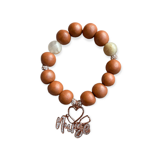 Rose gold nurse jewel bracelet