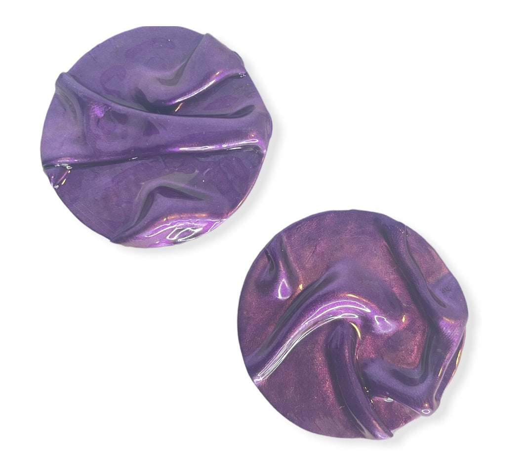 Silk round earrings