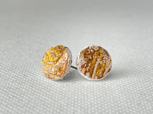 White and Gold slick studs